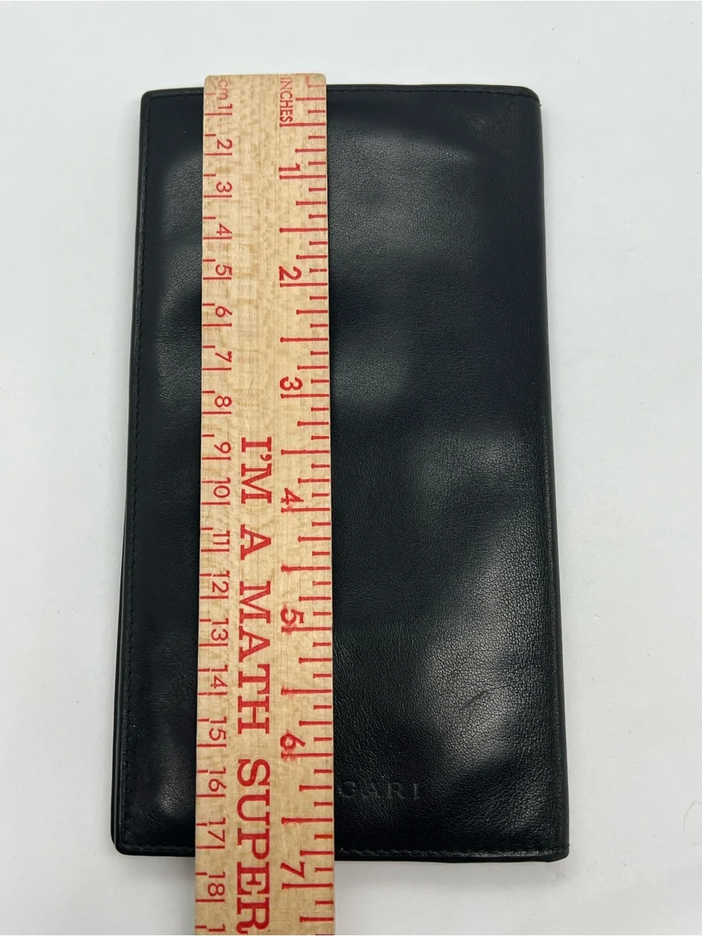 BVLGARI Black Leather Long Bifold Wallet Made in Italy Vintage